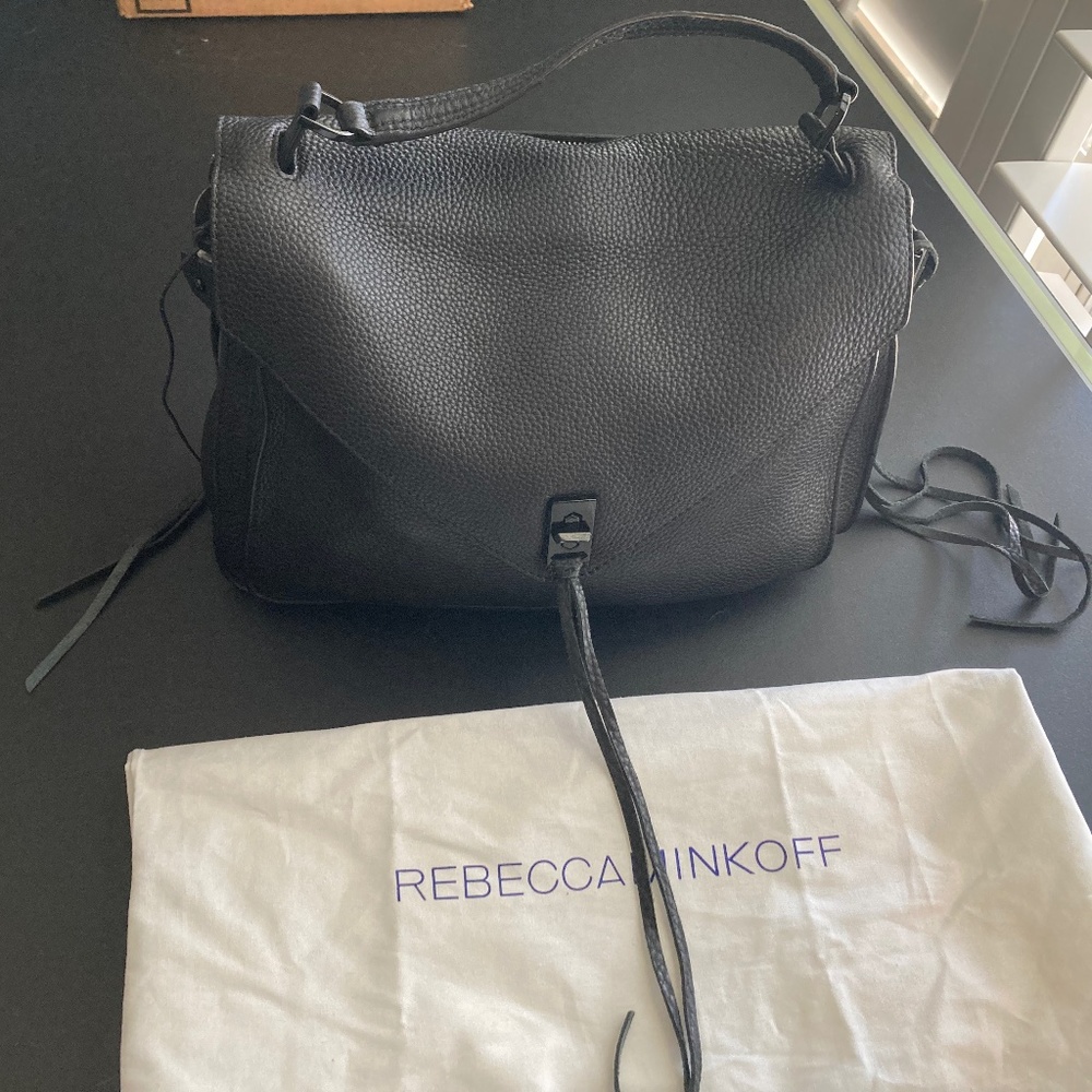 Black leather Rebecca Minkoff satchel new w/o tag